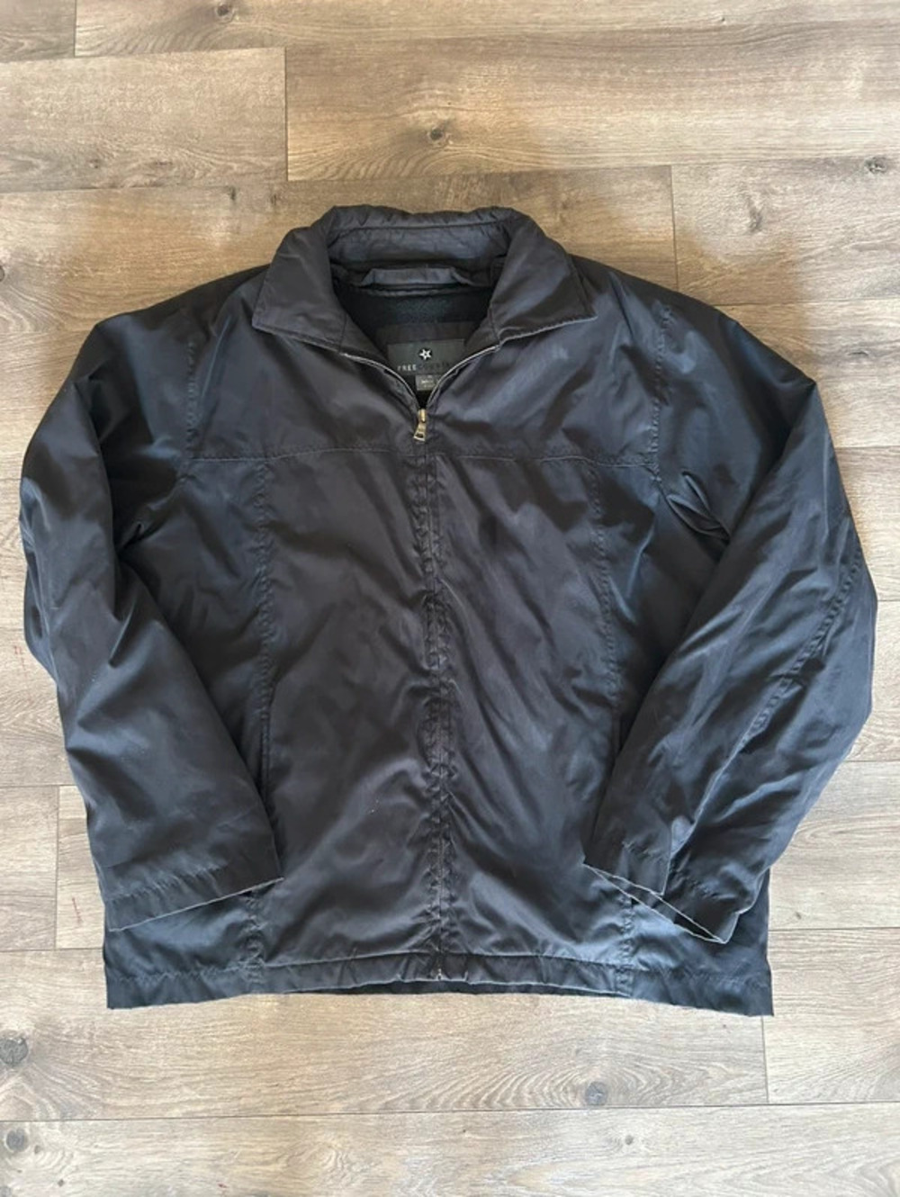 free country winter jacket mens XL black full zip lined outdoor